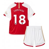 Fotbalové Dres Arsenal Takehiro Tomiyasu #18 Dětské Domácí 2023-24 Krátký Rukáv (+ trenýrky)